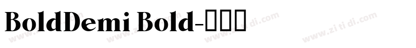 BoldDemi Bold字体转换